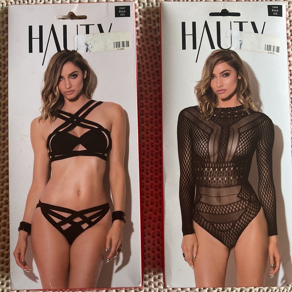 TWO Hauty Boxed Outfits ~ “Thrill Ride” and Agent 69~ NWT in box ~OS